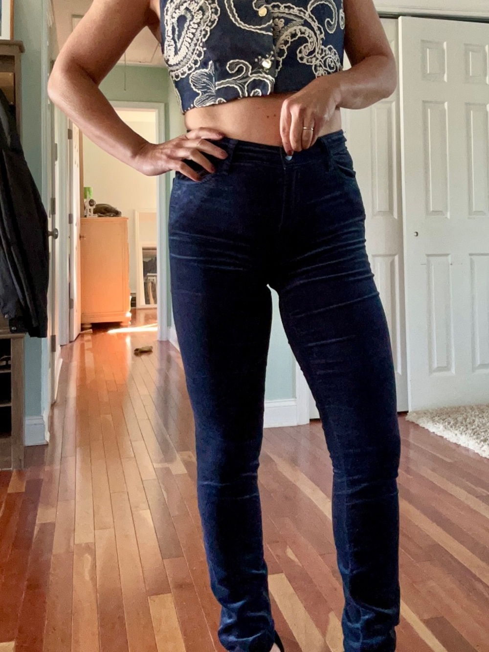 J Brand Velvet Dark Blue Pants size 26